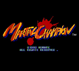 Martial Champion Title Screen